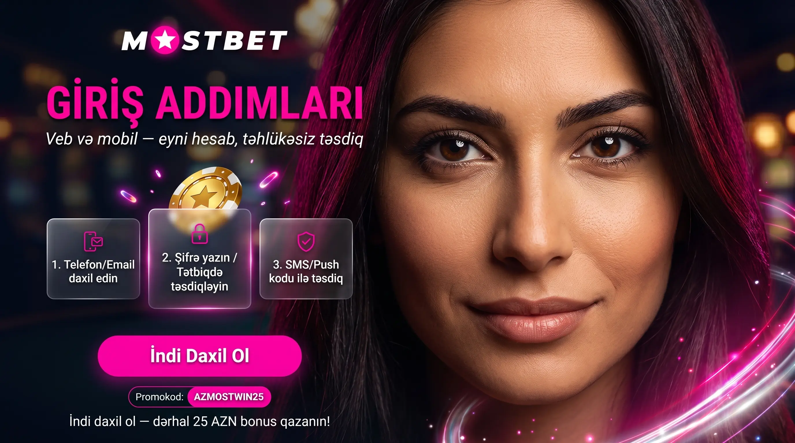 Mostbet AZ Login giriş addımları