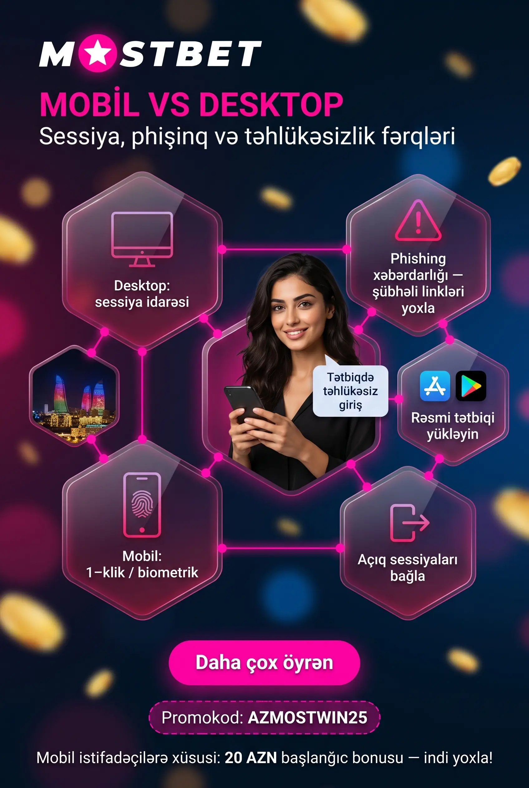 Mobil və desktop login fərqləri