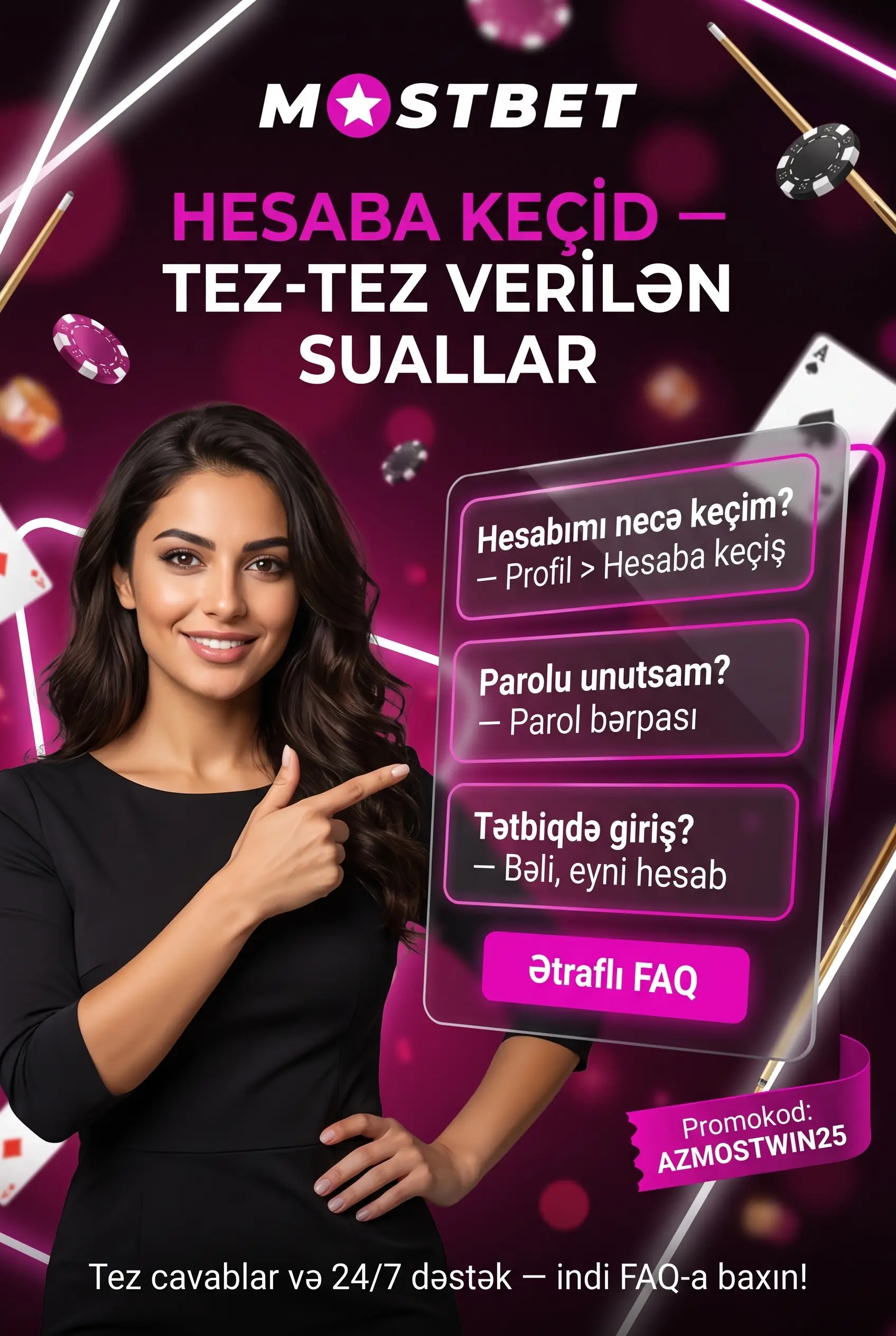 Hesaba keçid FAQ sualları